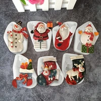 new christmas elk silicone mould christmas socks gift silicone mould santa claus cookie mould baking accessories resin molds