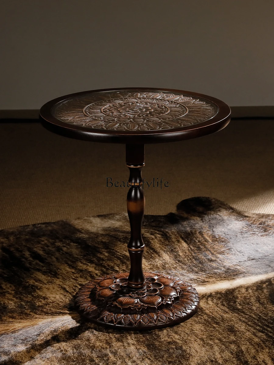 Trollius Chinensis Маленький круглый приставной столик Новый маленький в китайском стиле