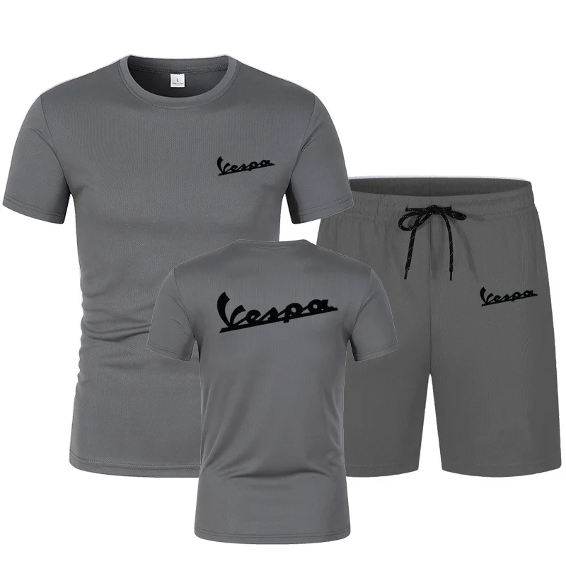 Мужской спортивный костюм vespa комплект из 2 предметов летний однотонный