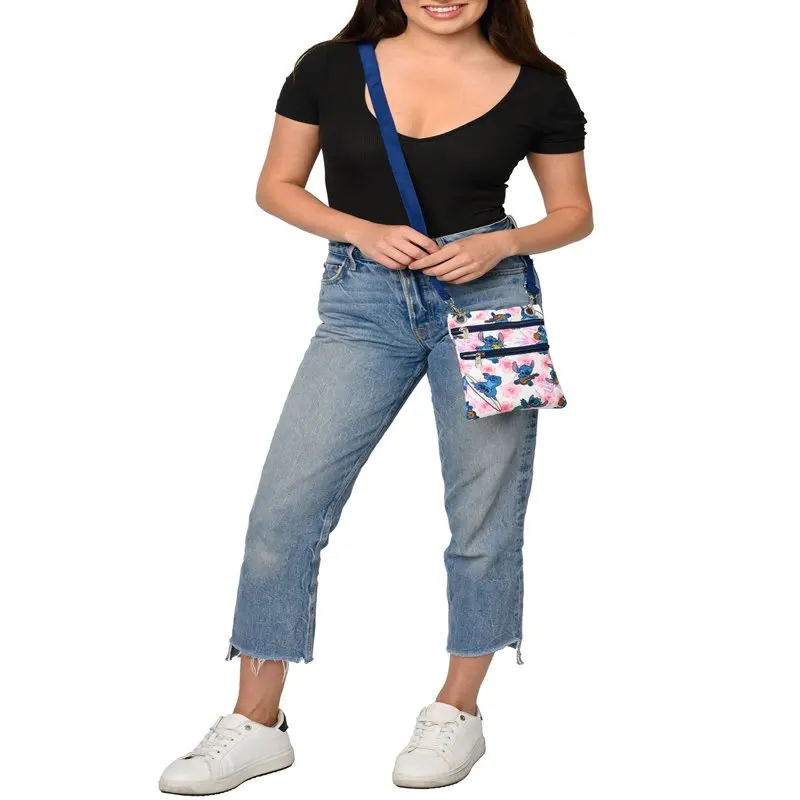 Stitch Passport Bag Travel Crossbody Purse Women  Pineapples Hawaii White
