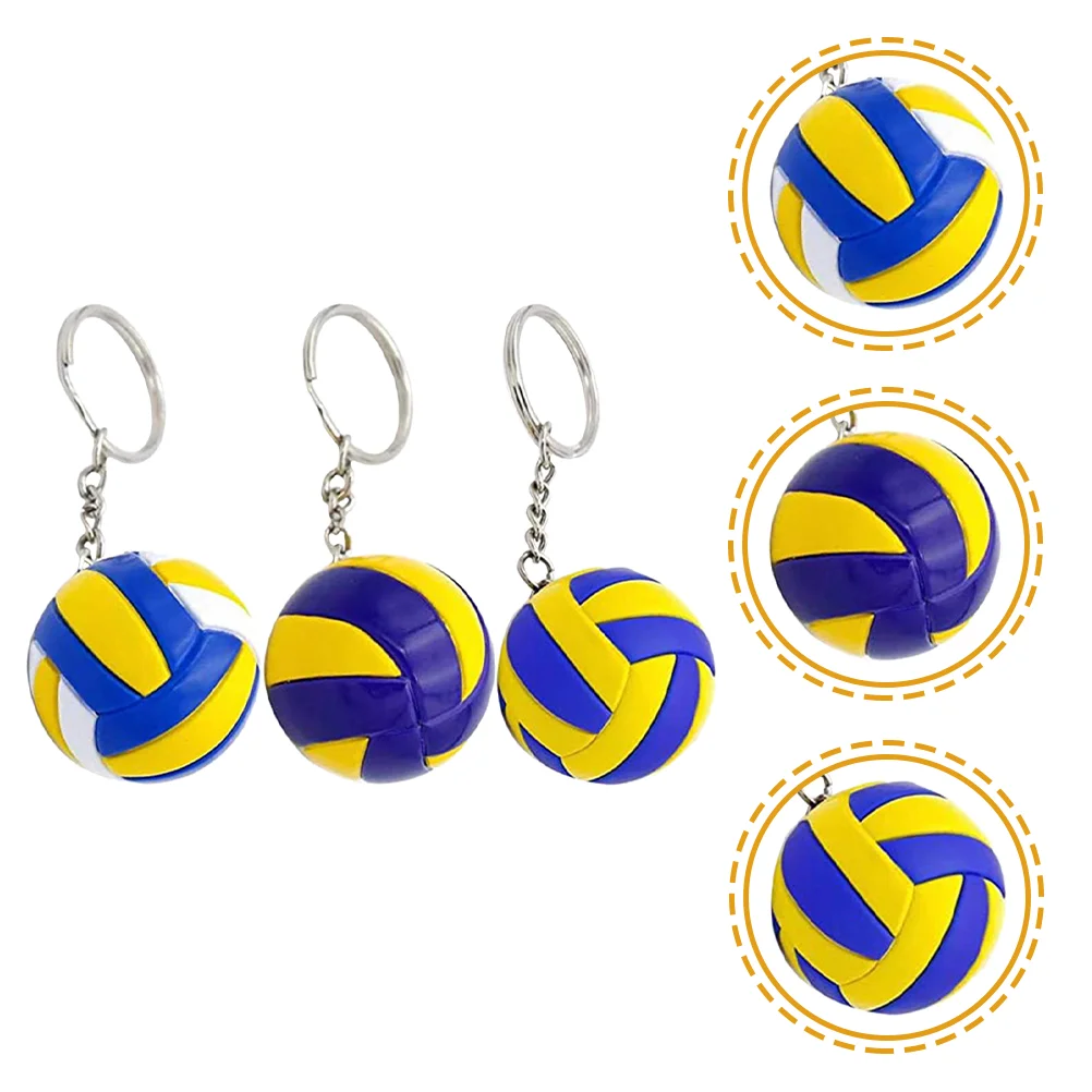 

3 Pcs Filler Backpack Keychain Decorations Ring Volleyball Bag Sports Holders Child School Carnival Reward