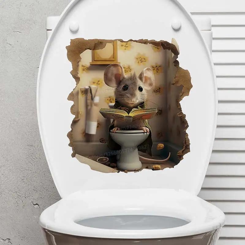 Наклейка на стену в виде мультяшной мыши