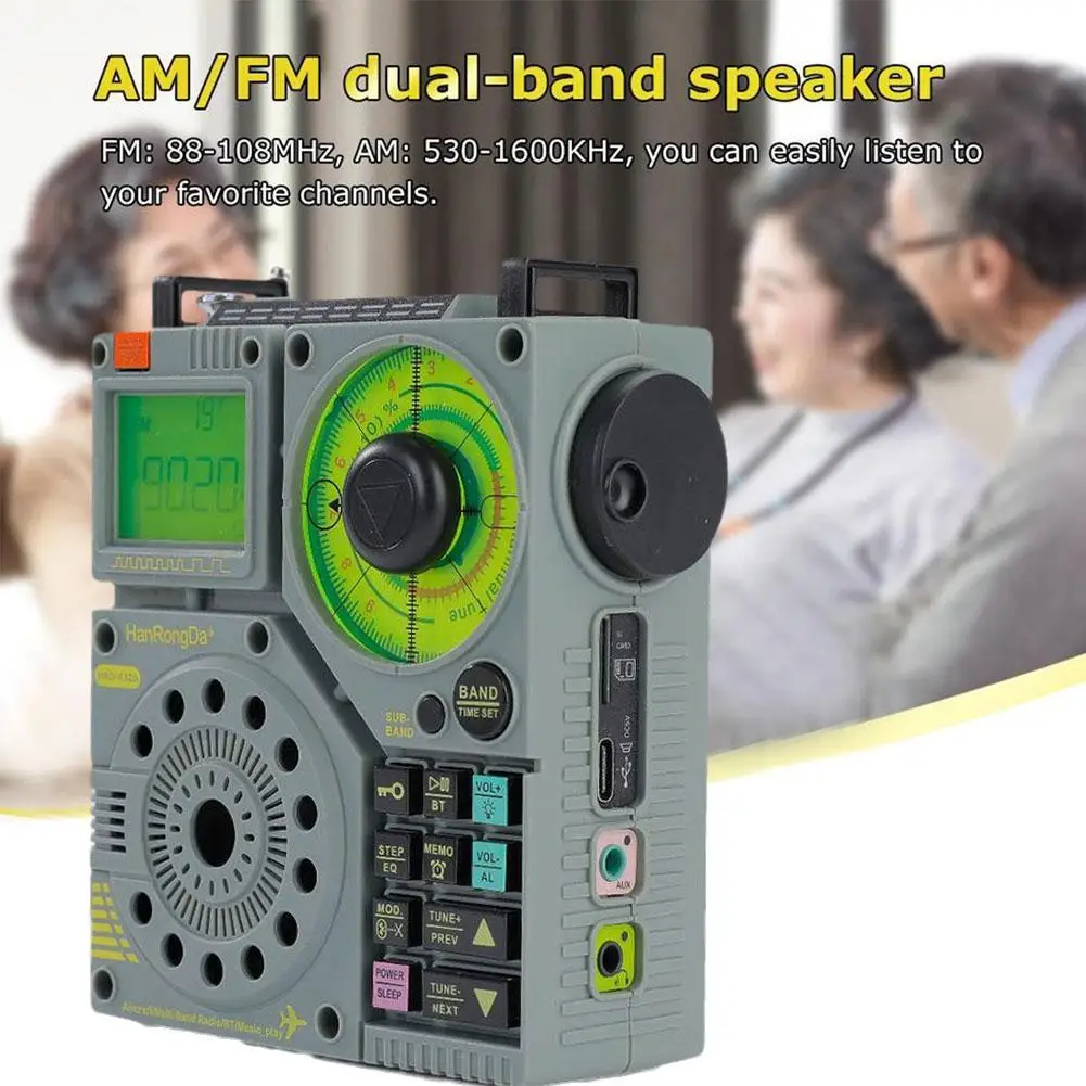 

HRD-A320 FM MW SW VHF WB многодиапазонное радио, портативные Bluetooth колонки, авиационное радио, авиационное морское радио с поддержкой T-FLASH AUX