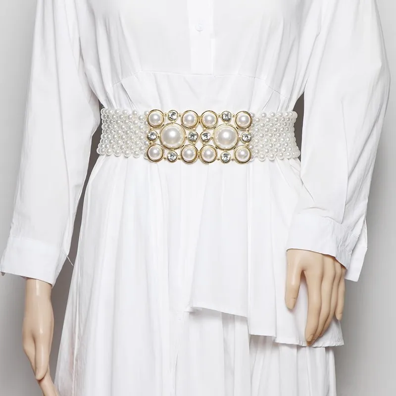 Женский модный эластичный жемчужный вязаный корсет женское пальто с поясом