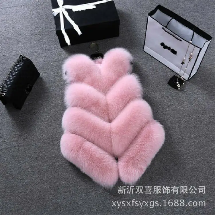 2022 Fur Autumn and Winter New Fashion Women's Slim Fit Fur Vest Fur Coat