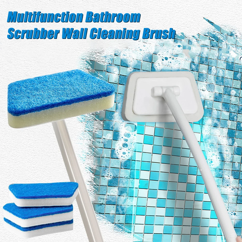 

Multi-Purpose Bathroom Wall Cleaning Brush Long Handle Removable Brush Home Bathroom Floor Bathtub Ceramic Tile Sponge Brushes