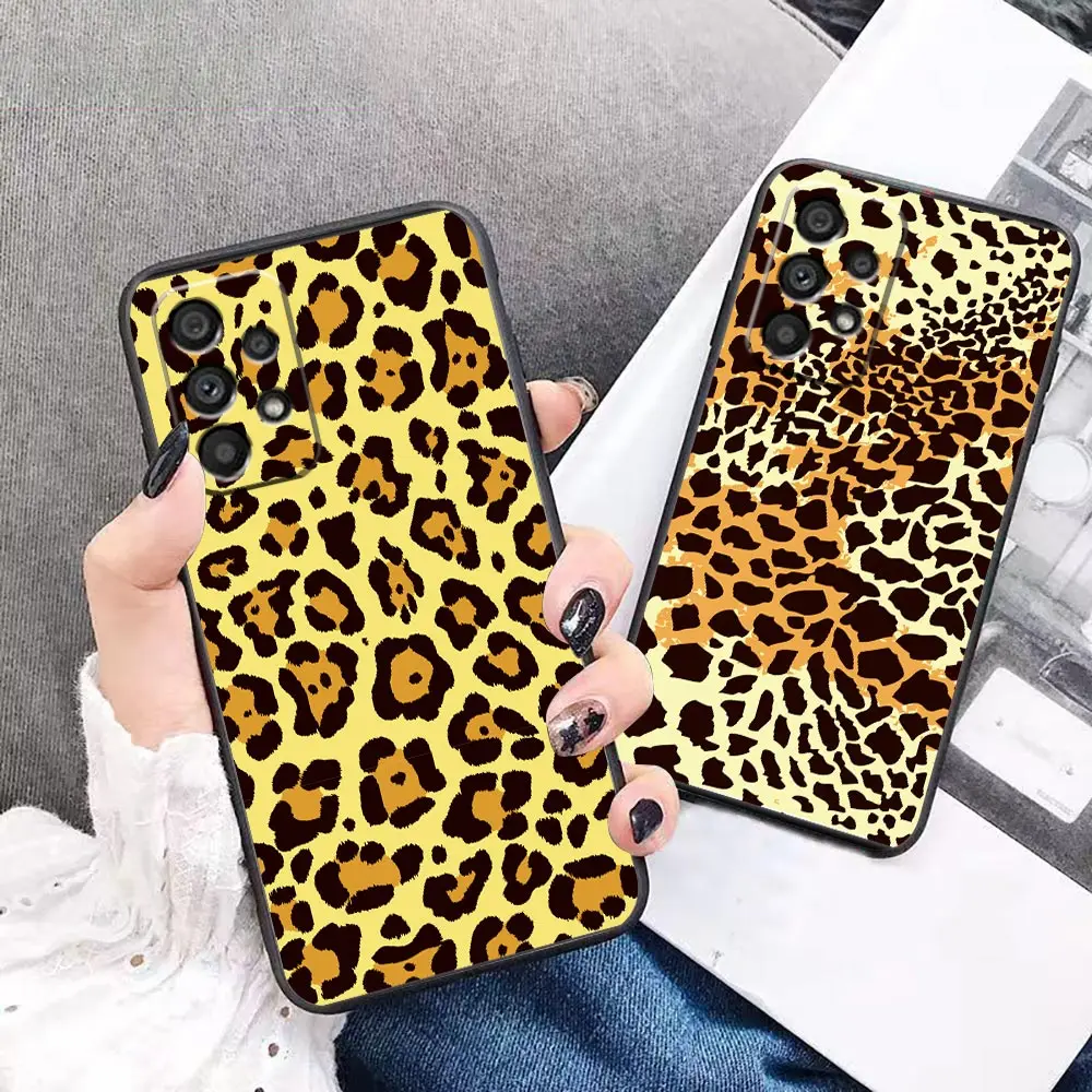 

Case For Samsung A21s A22 A23 A31 A32 A33 A41 A42 A51 A52 A52s A53 A71 A72 4G 5G Capa Case Funda Para Cartoon Tiger Skin Pattern