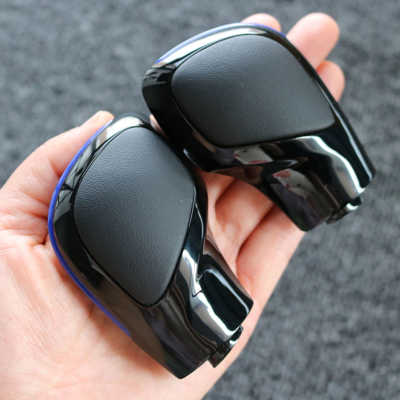 Красный синий обод черный хром кожа рычаг переключения передач боковая крышка DSG