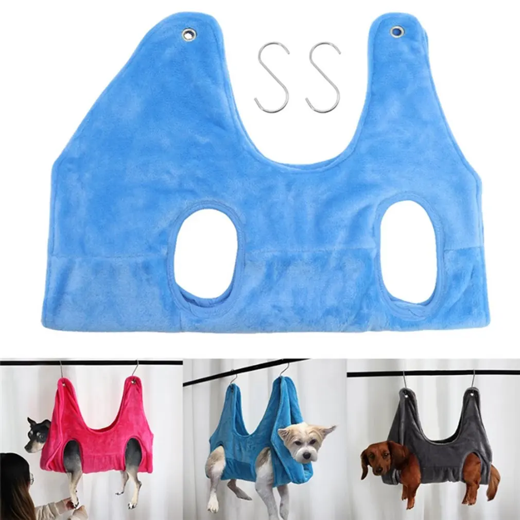 

Dog Cat Hammock Helper Harness Soft Hanging Nest Small Medium Dogs Restraint Bag Pet Grooming Tool for Bathing Nail Trimming