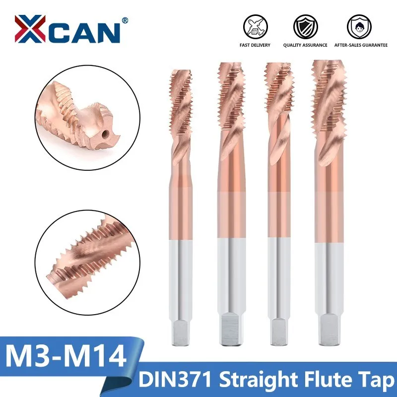 

XCAN Thread Tap DIN371 TiCN Coated Machine Tap M3/M4/M5/M6/M8/M10/M12/M14 Metric Screw Tap Drill Bit Threading Tools