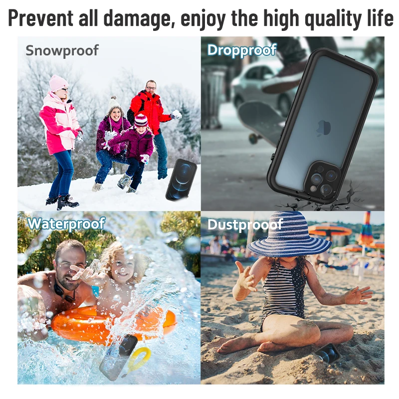 Водонепроницаемый чехол для iPhone 13 12 11 Pro Max XR XS MAX 8 7 Plus |