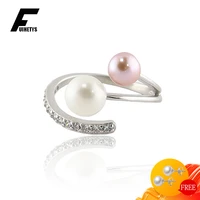 new ring 925 sterling silver jewelry with freshwater pearl zircon gemstone accessories finger rings for women wedding party gift