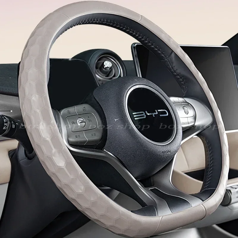 Чехол на руль для BYD Seagull Dolphin Han EV Yuan Plus Qin Plusdmi Tang Seal Song Pro силиконовое нескользящее