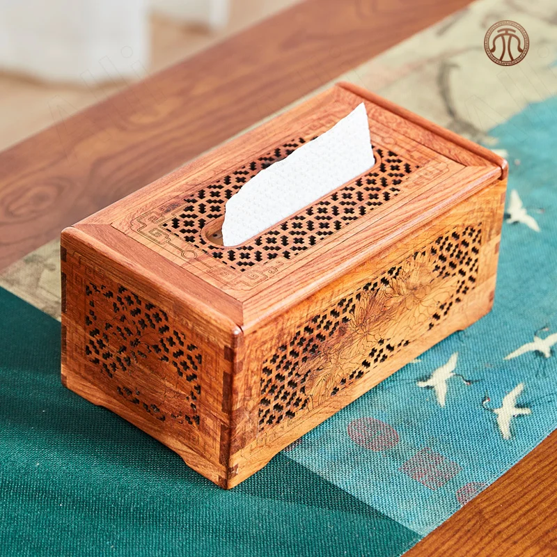 

Деревянная коробка для салфеток в японском стиле, креативные Ретро коробки для салфеток ручной работы, настольный бамбуковый органайзер дл...