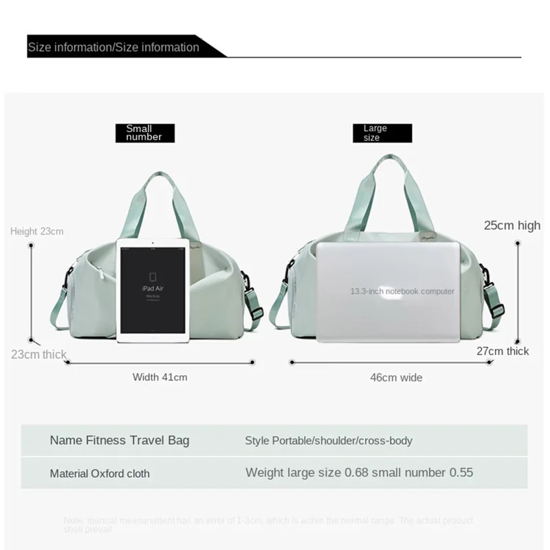 Fashion Fitness travel bag for women 2022 summer nylon waterproof yoga gym sport bags large capacity crossbody bag handbag sac