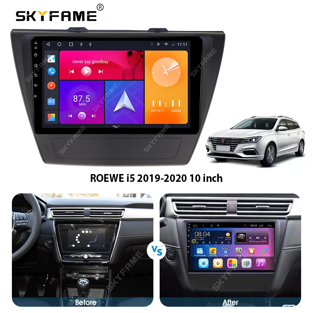 SKYFAME Car Fascia Frame Adapter Canbus Box For Roewe i5 2019-2020 Android Big Screen Radio Dash Fitting Panel Kit |