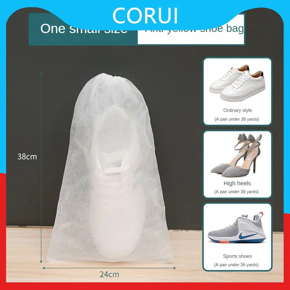 

10Pcs Non-woven Shoe Dust Covers Non-Woven Dustproof Drawstring Clear Storage Bag Travel Pouch Shoe Bags Drying Shoes Protect
