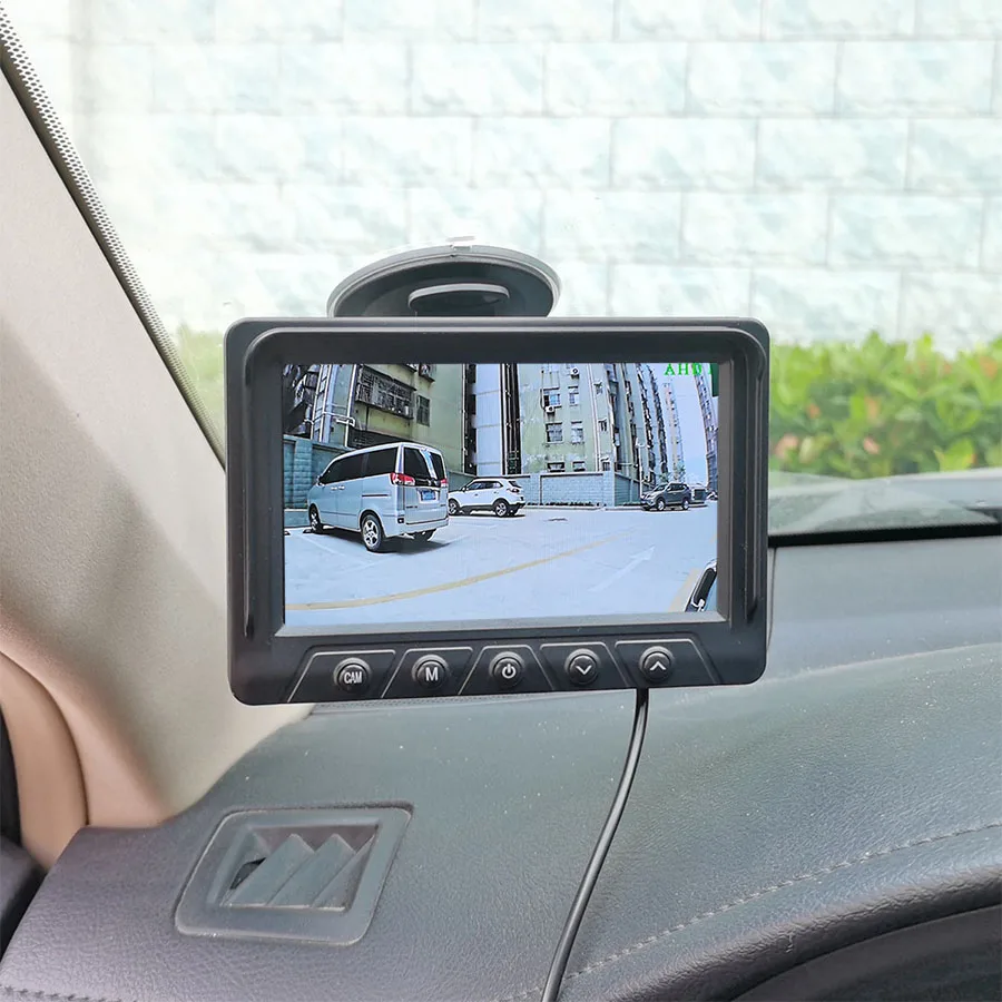 DIYKIT DC12V-24V 5 дюймов AHD IPS 4PIN Автомобильный монитор заднего вида Водонепроницаемая