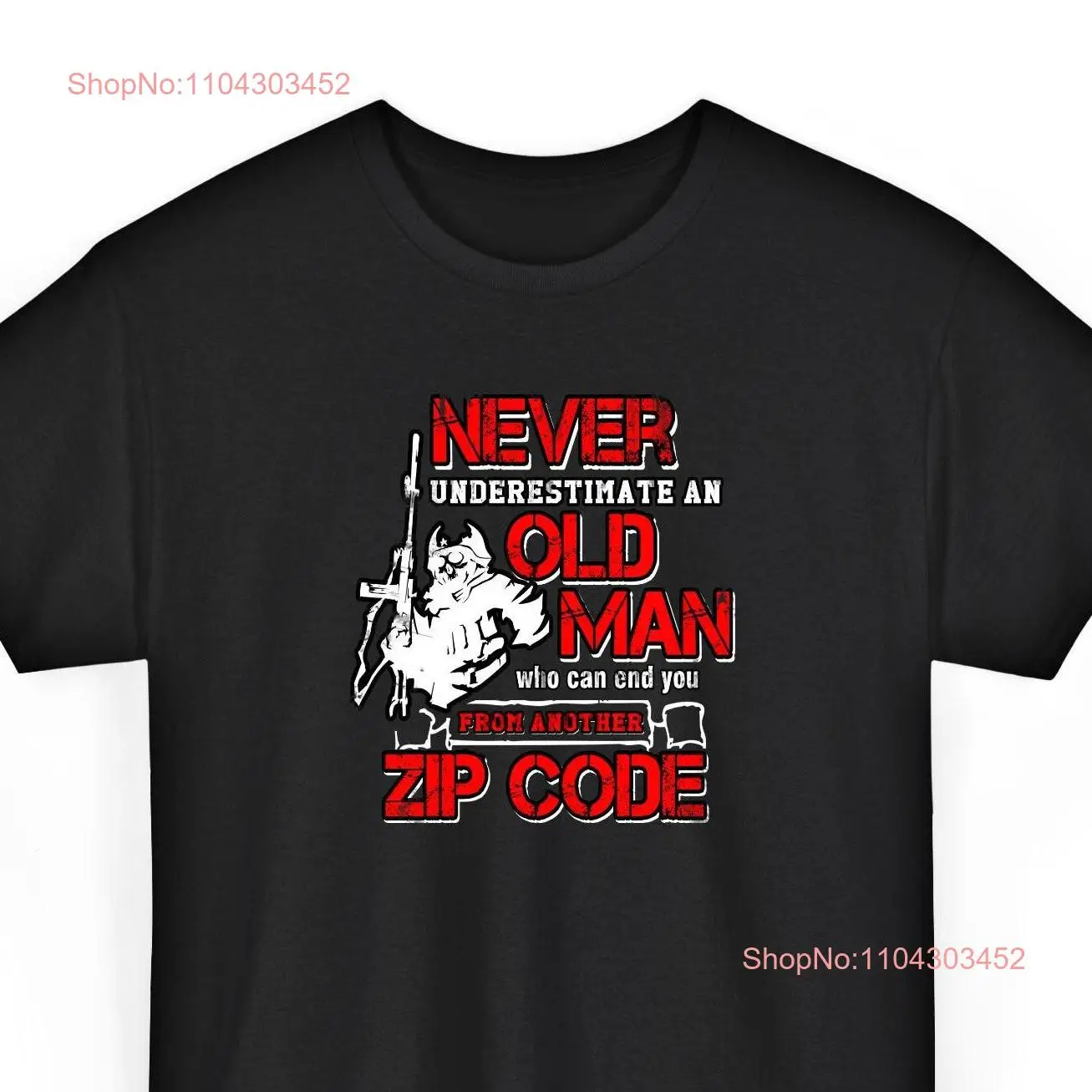 Никогда не недооценивайте старика футболка снайперская забавная дедушка
