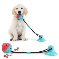 suction cup dog toy treat tug silicone pet chewing toys tooth cleaning tooth brush keep dog interactive funny suction cup toy