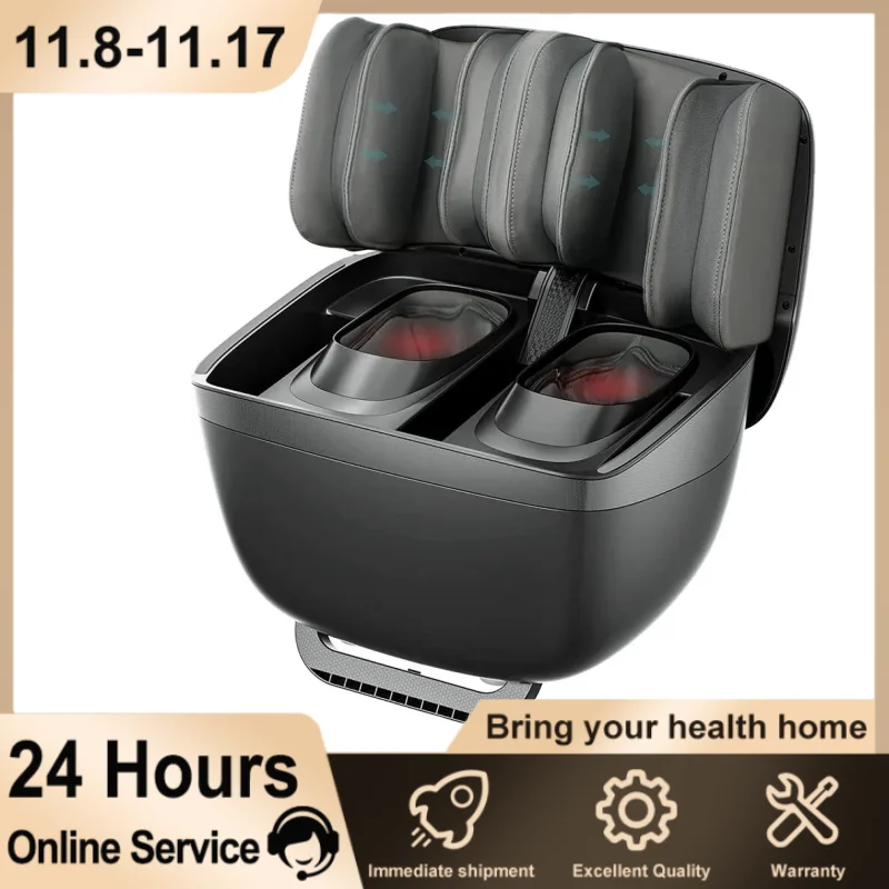 

Массажер для ног 2 в 1 и подставка для ног в османском стиле, массажер для телят шиацу с подогревом, разминанием, вибрацией, компрессионными массажерами для ног, лодыжек, икр, ног, усталых мышц и подошвенного фасциита