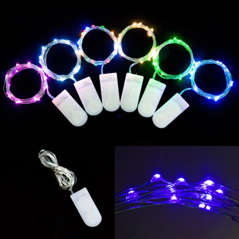 

1M 10LED Button Battery Copper Wire String Light Fairy Lamp Wedding Party Festivals Decoration