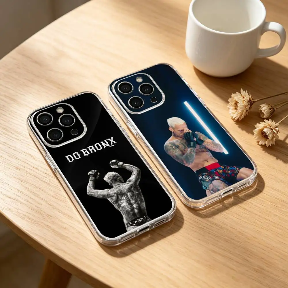 Фото Чехол для телефона Charles Oliveira Do Bronx для iPhone 17 16 15 14 13 12 11 Mini Pro Max Plus, прозрачный №1