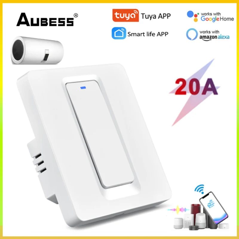 

Переключатель для водонагревателя Smart Life, Wi-Fi, 4400 Вт, 20 А, голосовое управление, работает с Alexa Google Home, таймер, функция дистанционного управлен...