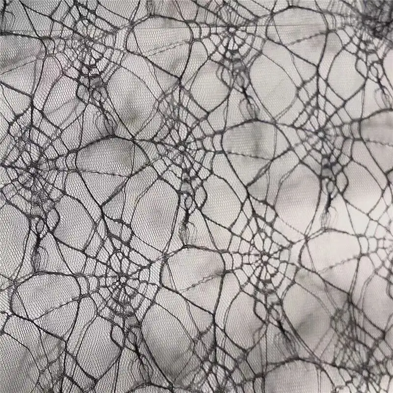 Черная кружевная ткань для одежды юбка платья на Хэллоуин материалы сделай сам