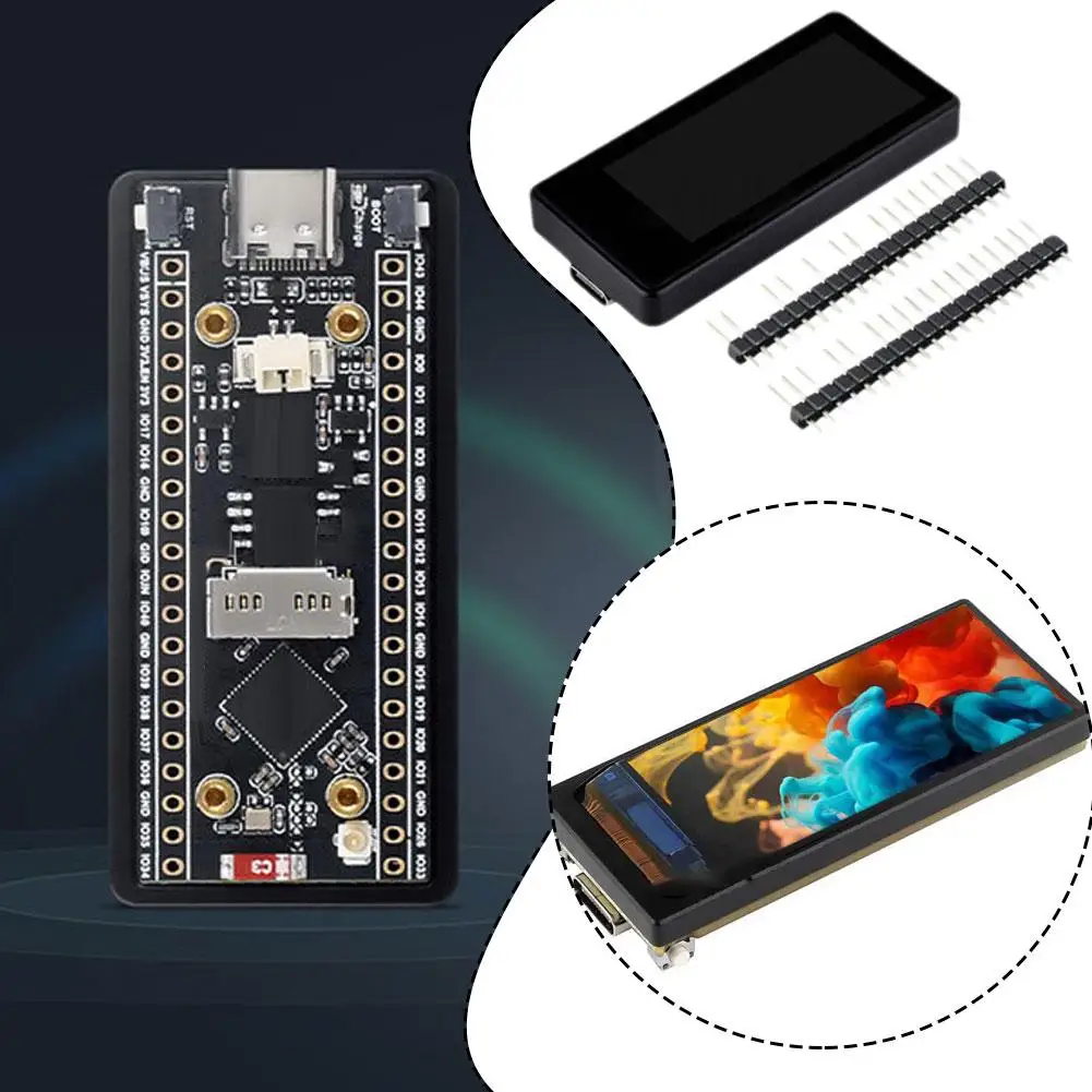 Для ESP32 S3 1 91-дюймовый AMOLED-экран с поддержкой 2 4 ГГц Wi-Fi Bluetooth для Arduino LVGL SD-Port/QMI8658C