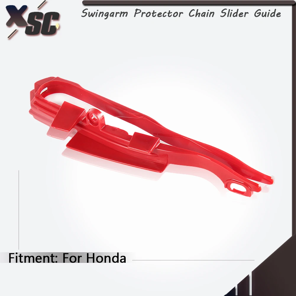 Honda CR CRF için motosiklet Swingarm zincir sürgü kılavuzu takviyeli koruyucu takviyeli koruyucu 250R 450R 250R 450X 2000-2009 kir arazi motosikleti