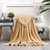 throws coral fleece blanket solid color soft flannel blanket living room bedroom air conditioning bed blankets home accessories