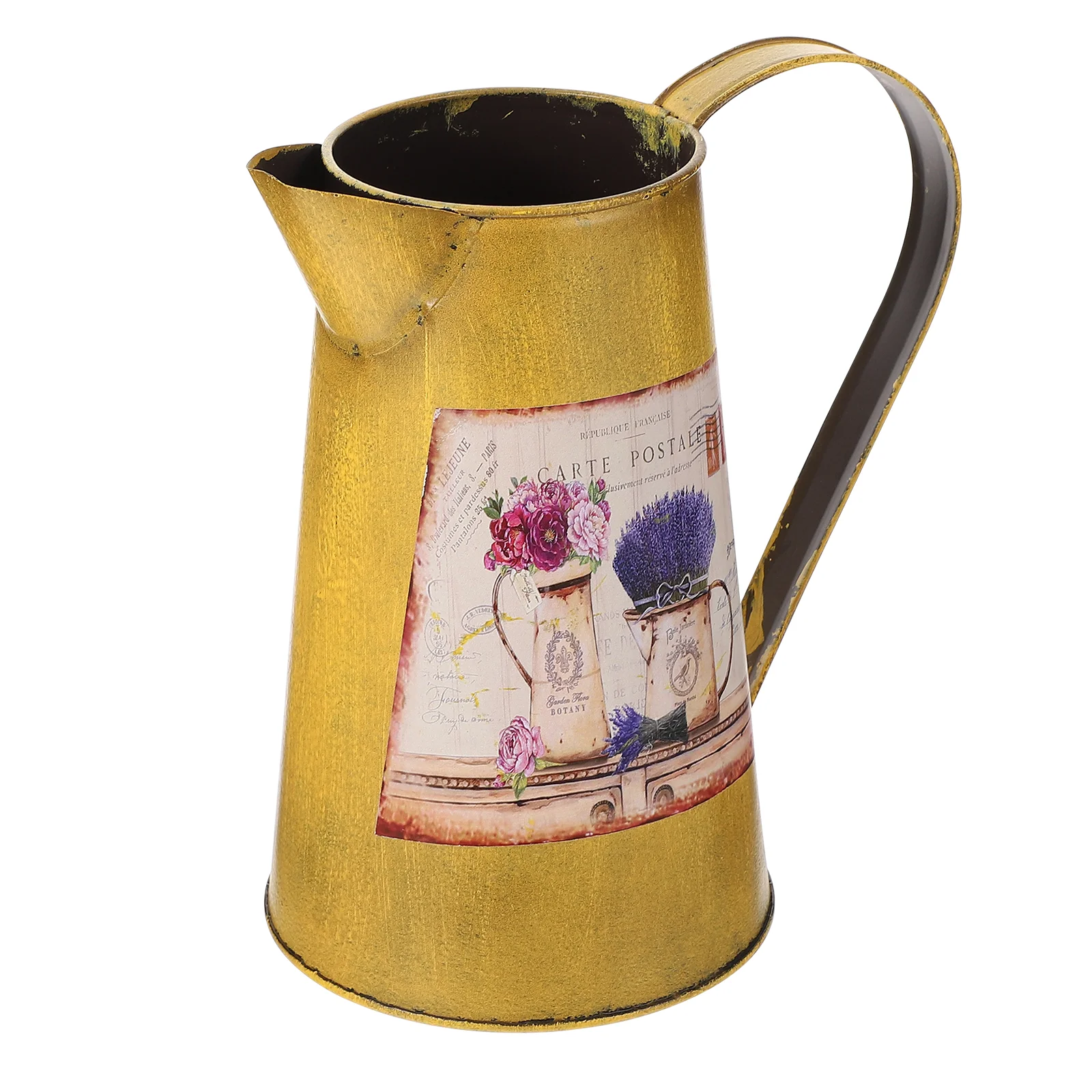 

Vintage Tin Vase Trendy Home Decor Iron Retro Creative Planter Old Treatment Fashionable Flower Arrangement Ware