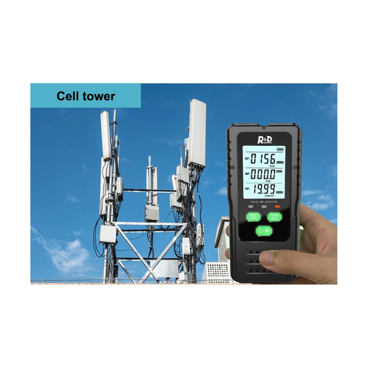 

3-In-1 Electromagnetic Field Radiation Detector Tester EMF Meter Multifunctional Portable Radio Frequency Warn Meter