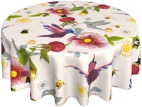 hummingbird spill proof antiwrinkle and shrink proof table cloth decorative table cover for dining buffet parties and camping