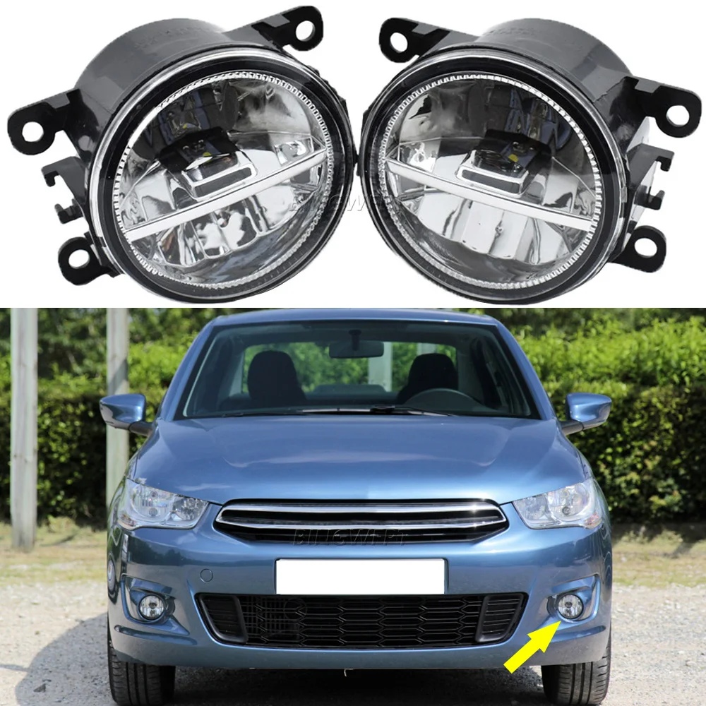 

2PCS/LOT High Quality Fog Lights Lamp for Citroen C-Elysee 2013 2014 2015 2016 2017 2018 Led Fog Lamps DRL Daytime Running Light