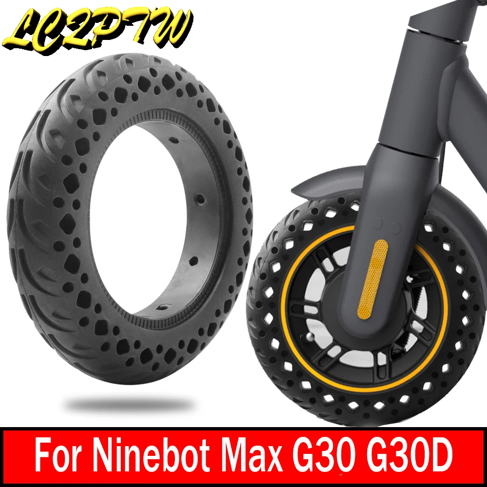 

10inch Electric Scooter Tire 10X2.50 Solid Tire Honeycomb Rubber Tyre for Segway Ninebot Max G30 Scooter Explosion-proof Tyres