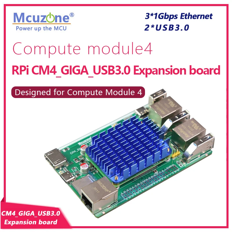 Raspberry Pi  CM4  3x Gbps Ethernet board OpenWrt HDMI RTL8153 GIGA USB3.0 OPENWRT Ubuntu