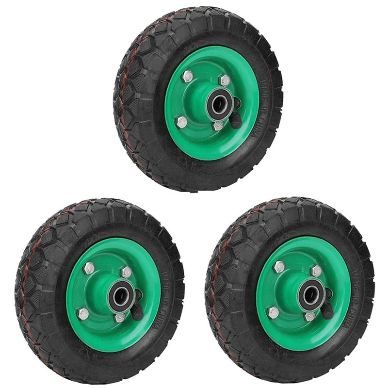 

3X Inflatable Tire Wear-Resistant 6In Wheel 150Mm Tire Industrial Grade Cart Trolley Tyre Caster 250Kg 36Psi