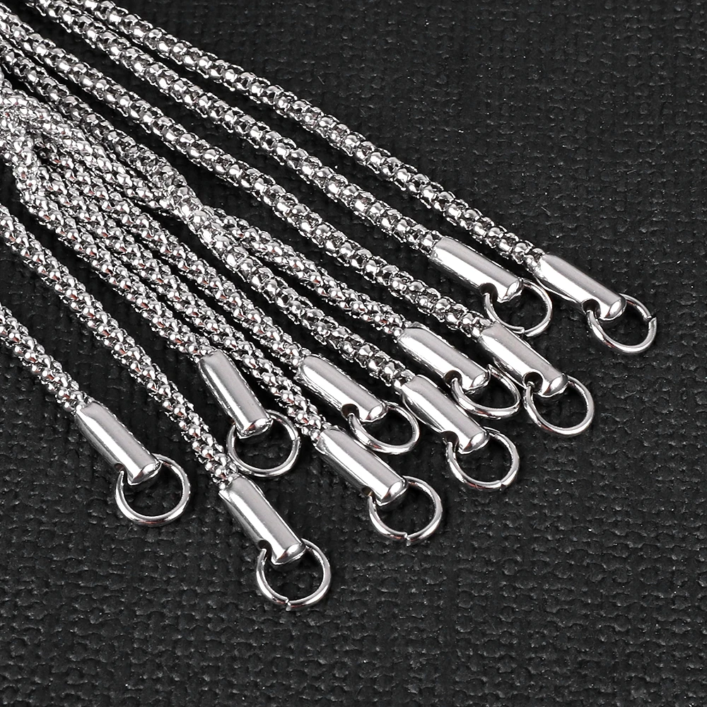 ASON 10 шт./лот оптовая продажа нержавеющая сталь 2 мм серебряный цвет цепочки