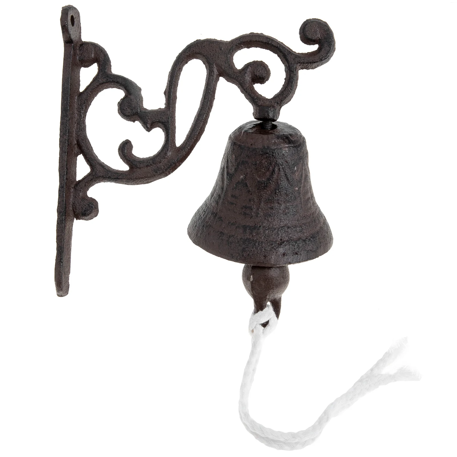 

Bell Door Doorbell Iron Wall Hanging Bells Dinner Vintage Cast Fence Parts Chain Link Shaking Mounted Outdoor Farmhouse Wind