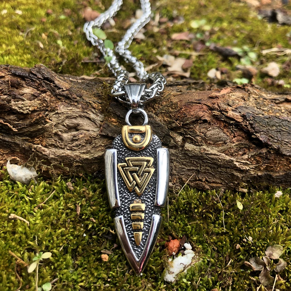 Odin's Spear Valknut Gungnir колье с кулоном в стиле викингов для мужчин руничным символом