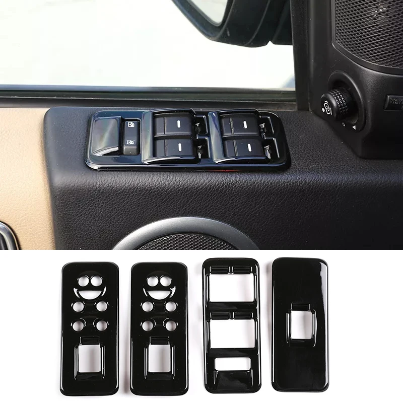 

4 шт. Abs для Land Rover Range Rover Sport L320 Lr3 2005 -08 кнопки переключения стеклоподъемника автомобиля наклейки на крышку автомобильные аксессуары 2 стиля