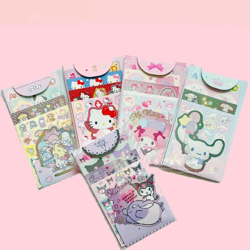 

Sanrio Kuromi новые Мультяшные аниме наклейки студенческие Канцтовары DIY pocketbook Goo карточки наклейки ручной работы творческие наклейки
