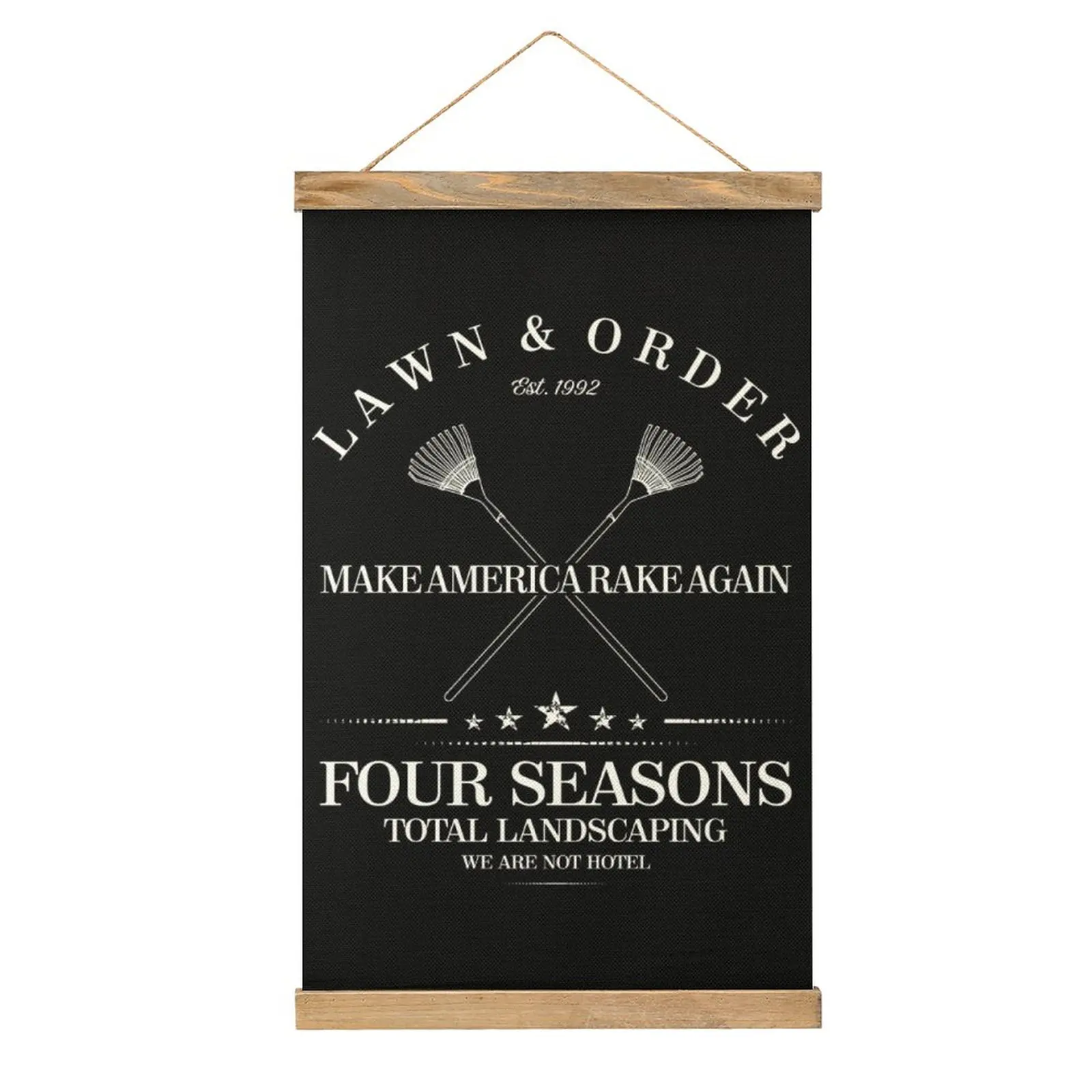 

Four Season Total Landscaping Lawn And Order Canvas Hanging Picture Premium Mural Living Room Craft Decoration Funny Joke Style
