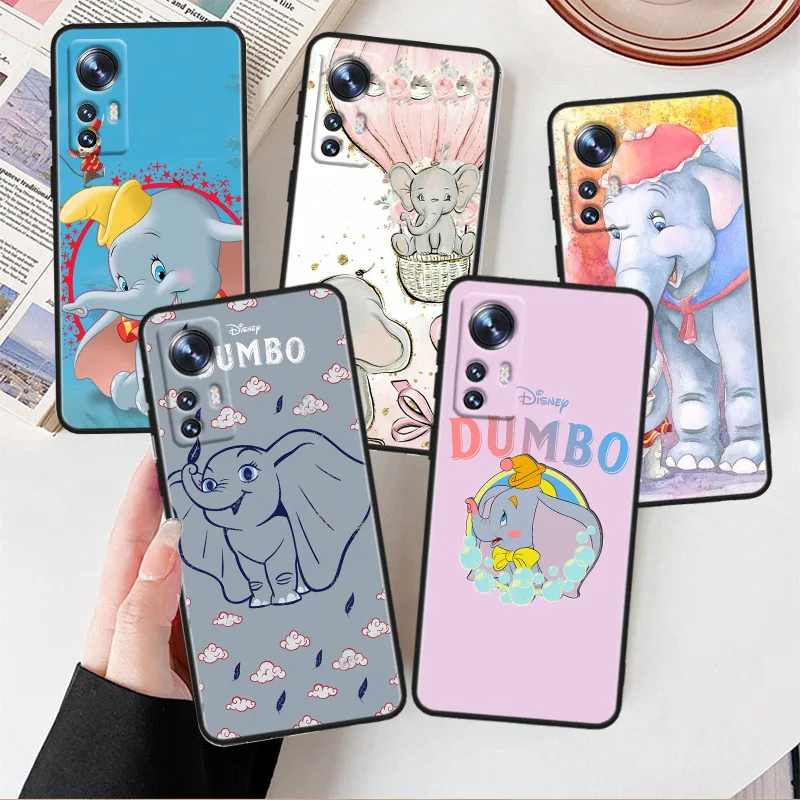 

Disney Dumbo Cartoon Phone Case For Xiaomi Mi 12T 12S 12X 11i 11X 11T 11 10T 10S Ultra Pro Lite Black Soft Cover