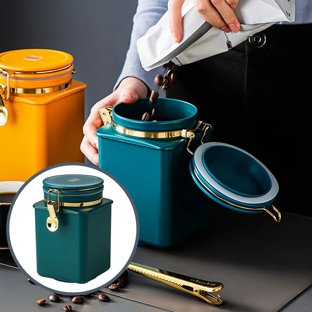 

Coffee Canister Storage Jar Container Tea Bean Kitchen Airtight Sealed Tank Powder Setairscape Loose Pantry Candy Sealing Pot
