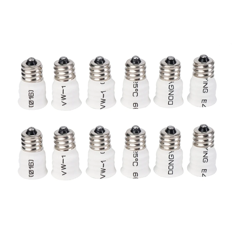 

12-Pack E12 To E14 White Bulb Converter LED Light Holder Lamp Adapter Socket Changer High Quality
