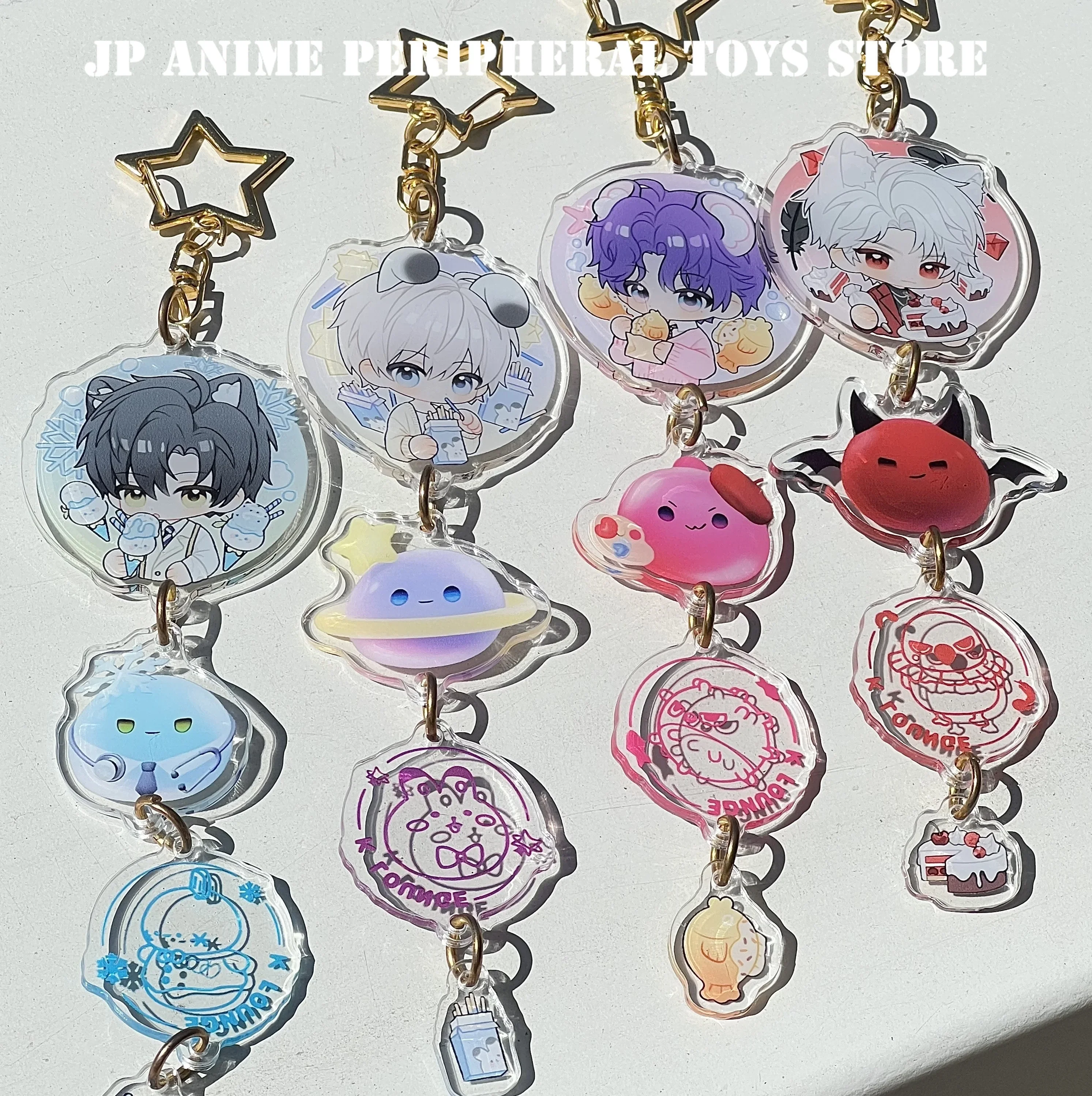 Акриловый брелок для ключей игры Love and Deepspace фигурка Zayne Rafayel Sylus Xavier милый рюкзак