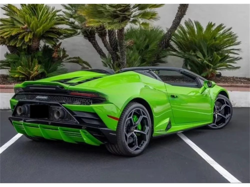 Фото Модернизированный комплект кузова из полукарбона в стиле Lamborghini Huracan EVO, включая задний бампер, капот и спойлер для LP610 LP580 №3